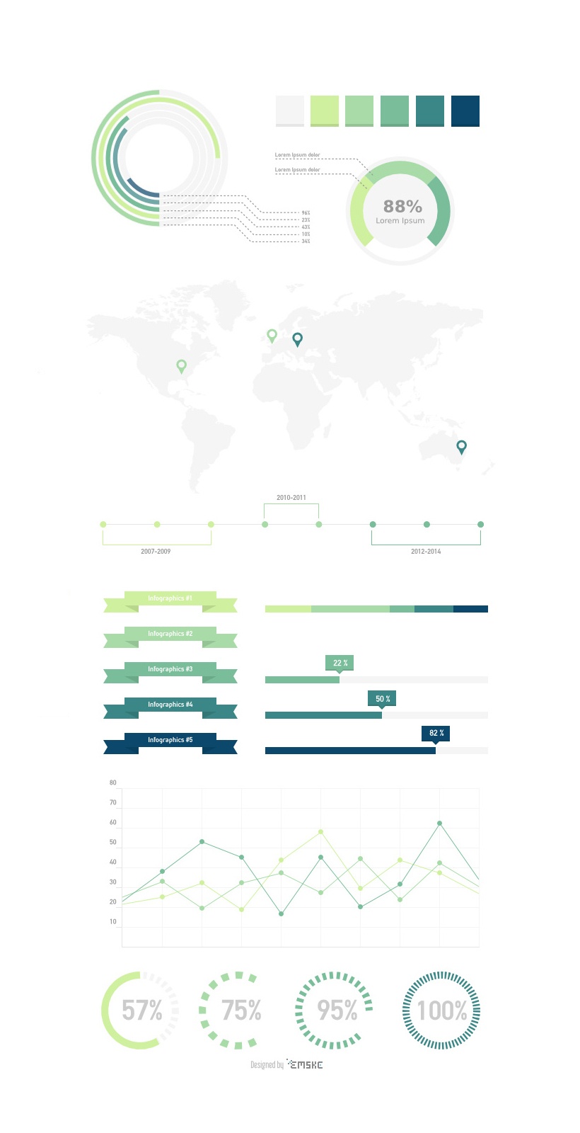 Subtle Infographic Elements