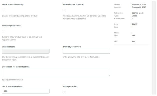 LemonStand Review Inventory