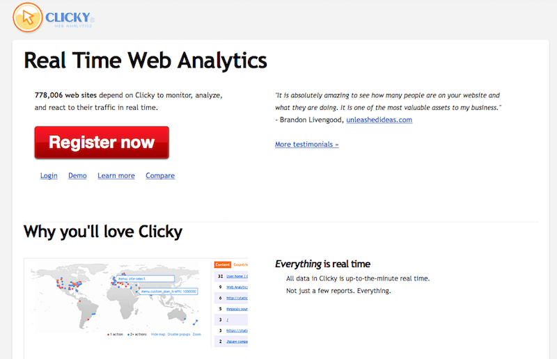 Clicky Real Time Web Analytics 