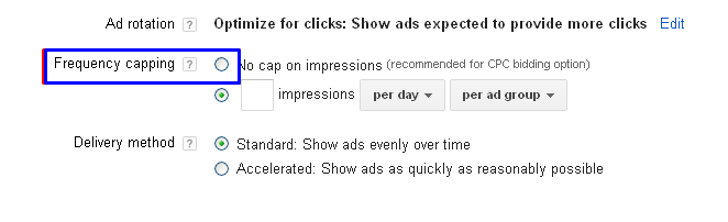 Google Adwords Frequency Capping