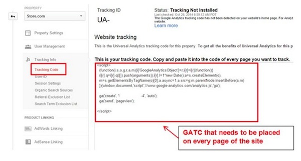 Google Analytics Tracking Code