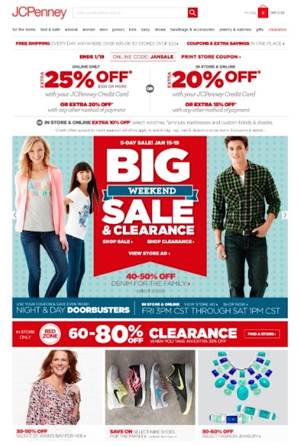 JCPenney web design