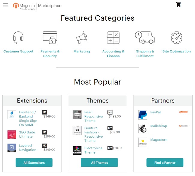 magento vs shopify - magento marketplace