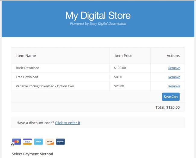 Easy Digital Downloads - digital store