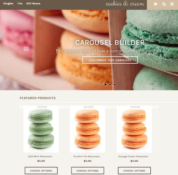 Cookies and Cream ecommerce theme