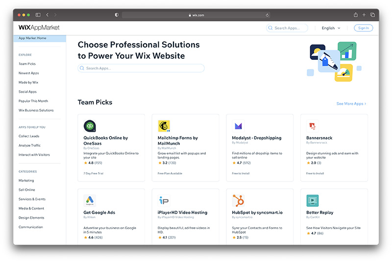 wix app market