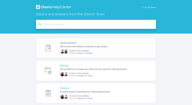 Oberlo review - help center