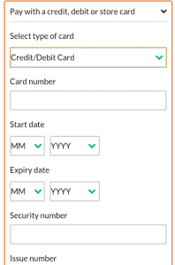 Debenham’s mobile checkout