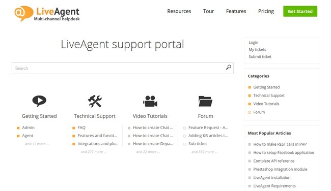 LiveAgent support