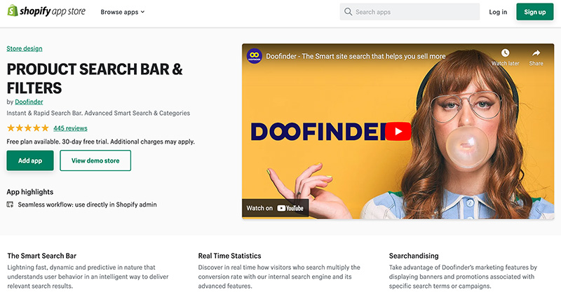 doofinder shopify app