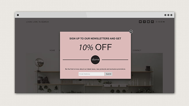 shopify apps - pop-up window