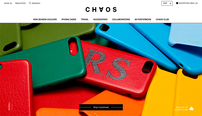 shopify store - chaos