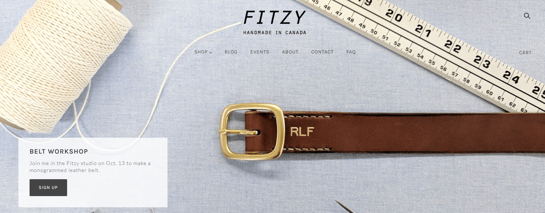 ecommerce website - fitzy