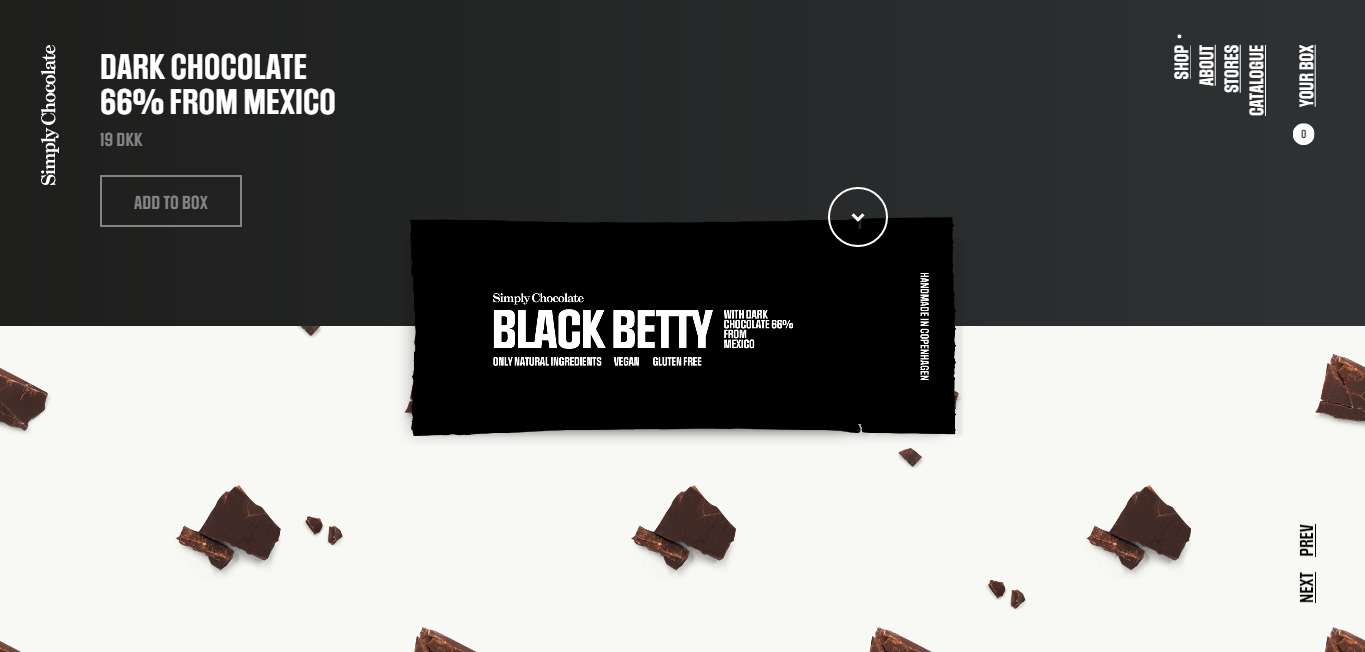 ecommerce website - simply chocolate