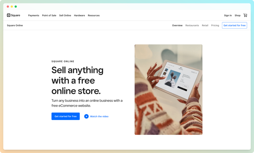 square online - best ecommerce website designs