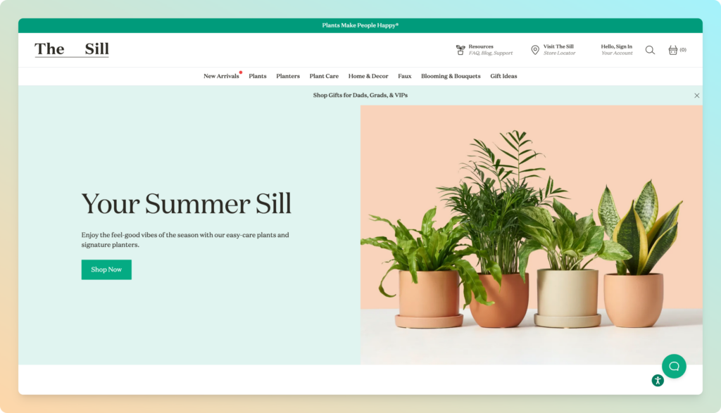 the sill - Best Ecommerce Website Designs