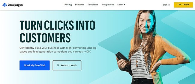 Leadpages Review - homepage