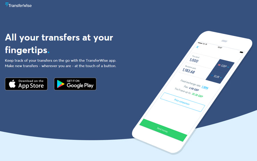 TransferWise review the app