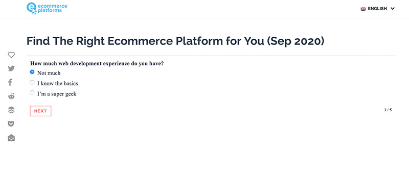 quiz for ecommerce content marketing