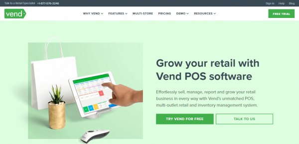 Vend POS - home