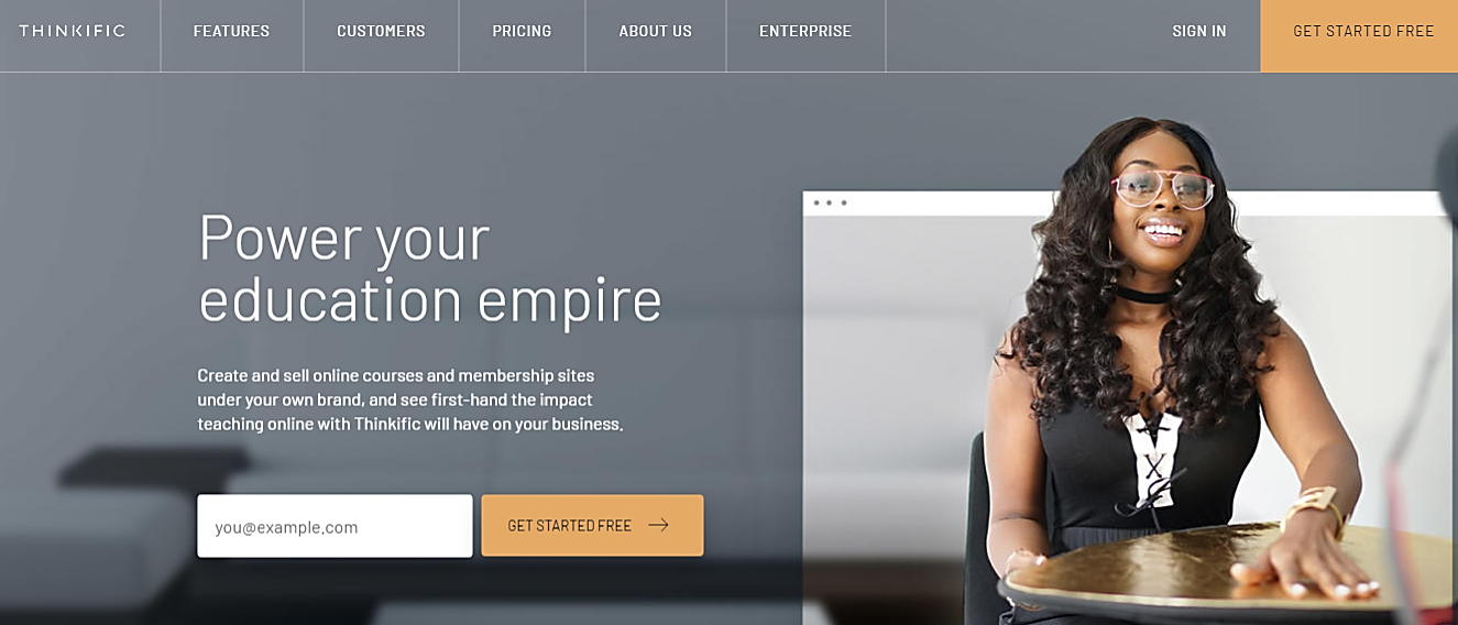 Thinkific Tutorial - thinkific homepage