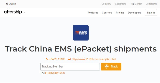 epacket shipping - track EMS