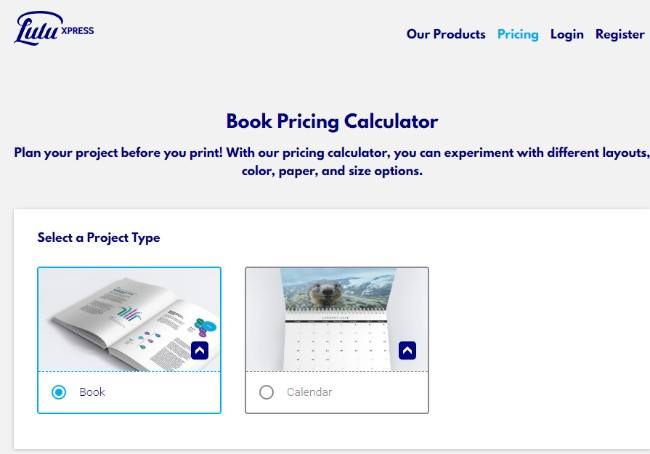 Lulu xPress - book pricing calculator