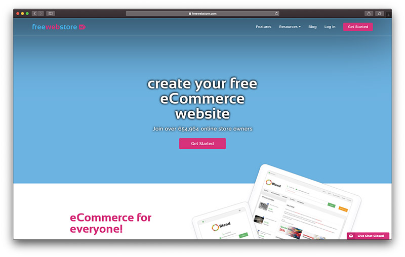 best free website builder - freewebstore