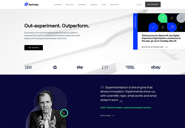 optimizley review and pricing - homepage