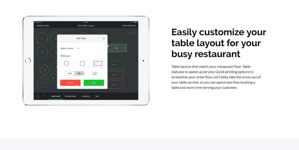 Nobly POS Table service