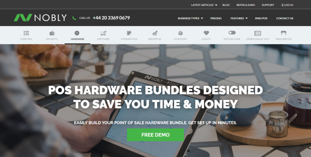 Nobly POS review - homepage