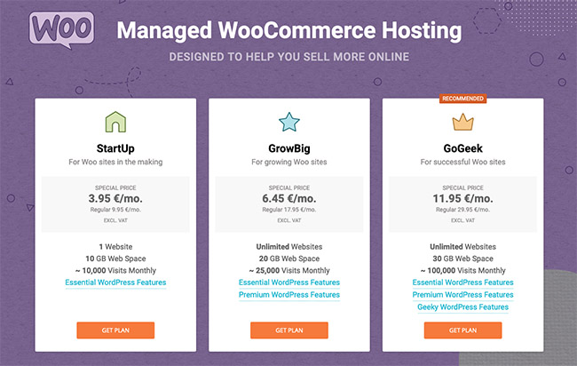 siteground pricing - woocommerce hosting