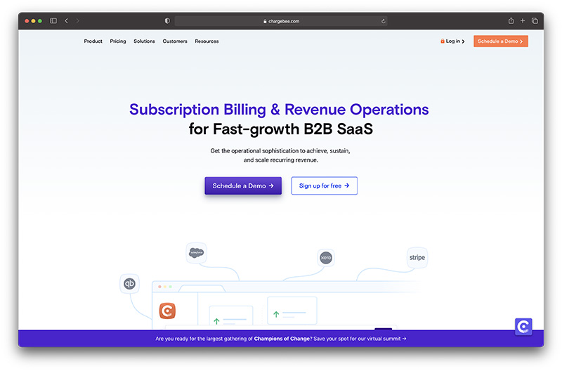 Chargebee homepage