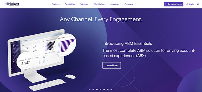 marketo review - homepage