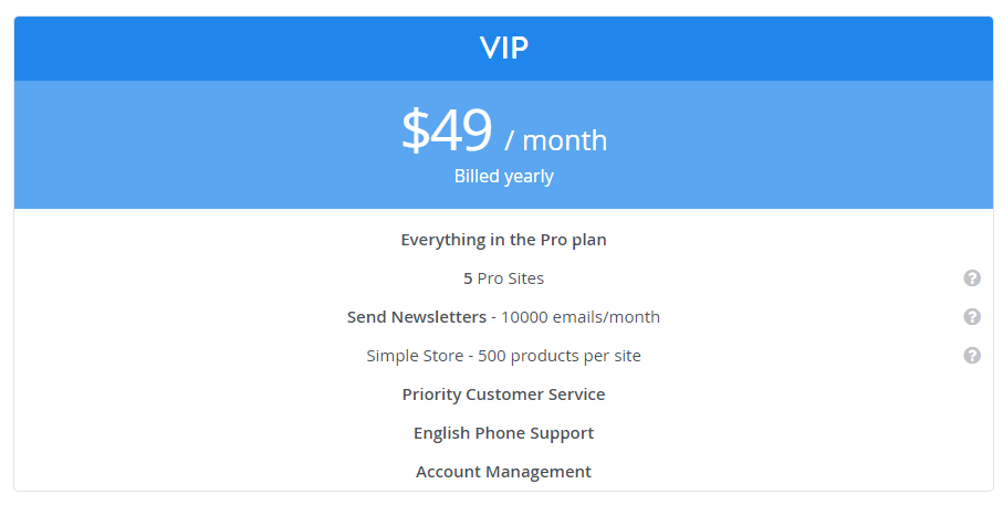 strikingly vip pricing