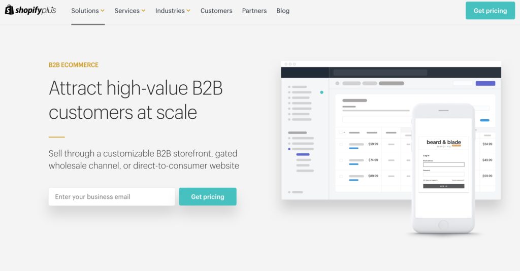 shopify plus b2b ecommerce