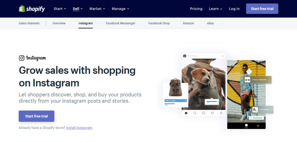 shopify homepage