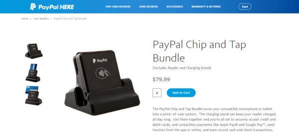 PayPal Here chip and tap