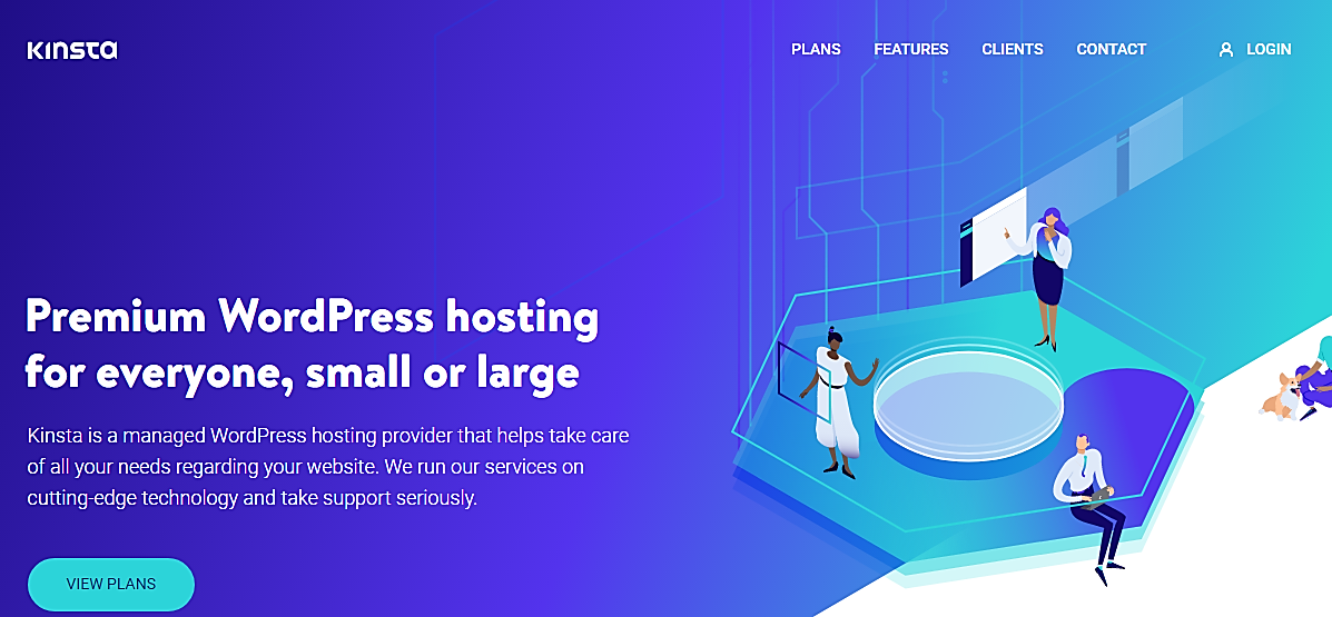 kinsta managed wordpress hosting homepage