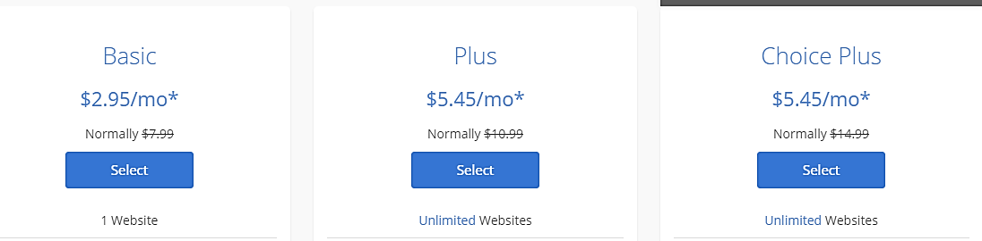 bluehost shared pricing