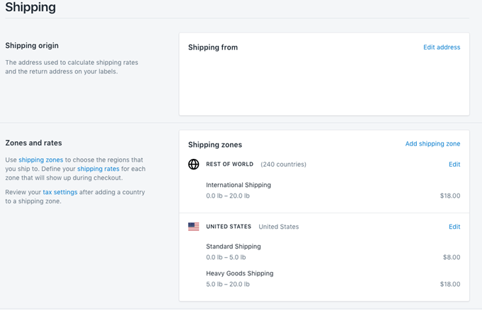 shopify shipping dashboard