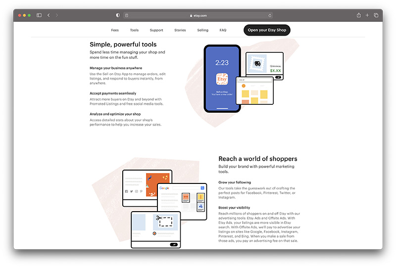 etsy simple tools - shopify vs etsy