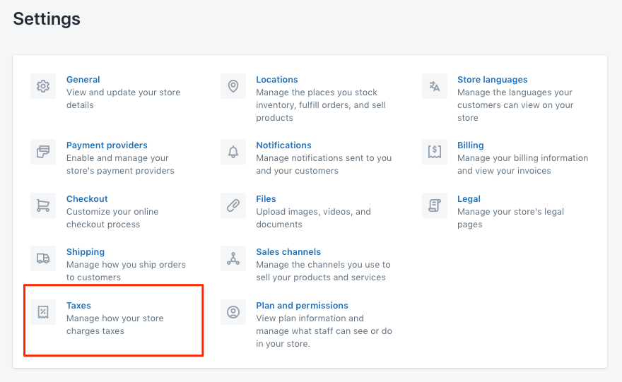how to sell on shopify - setting up taxes