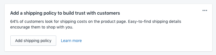 add a shopify shipping policy