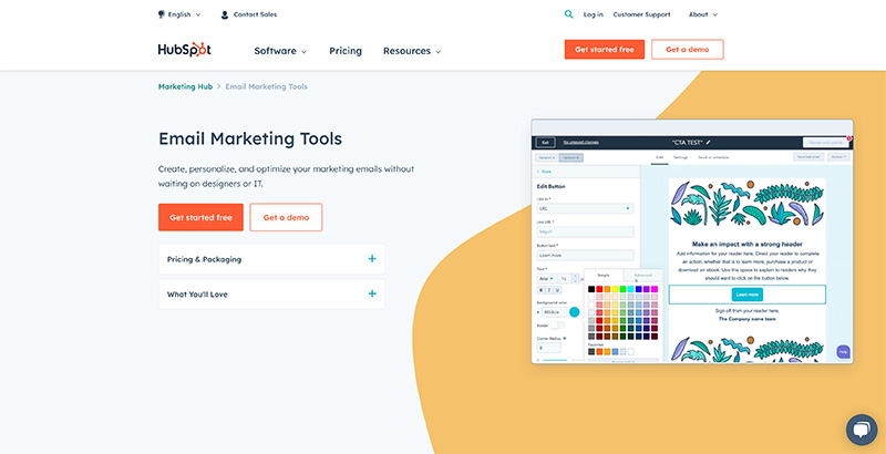 hubspot - best shopify email marketing apps