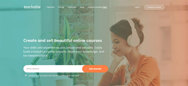 teachable homepage - best udemy alternative