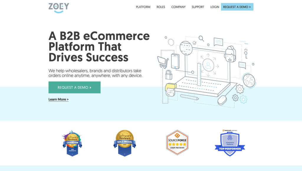 zoey b2b ecommerce platform