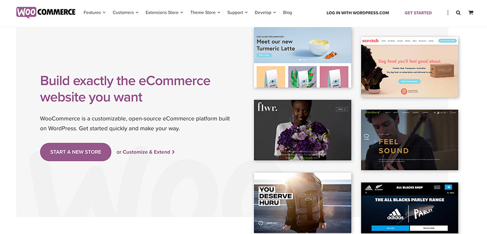 bigcommerce vs woocommerce - woocommerce homepage