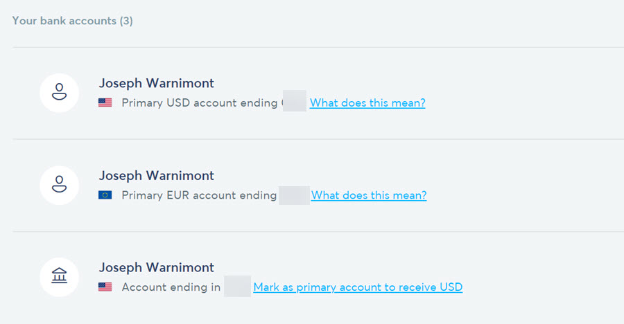 how to use TransferWise with bank accounts