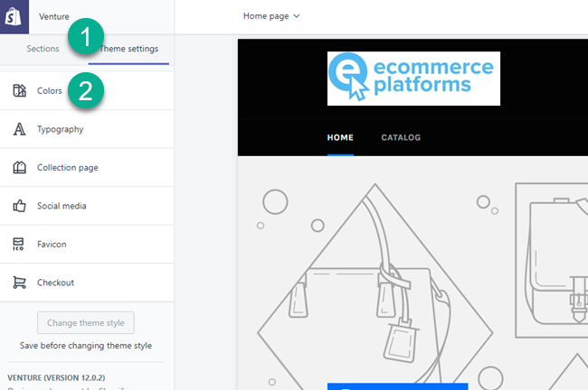 change logo - How to Build an Ecommerce Website